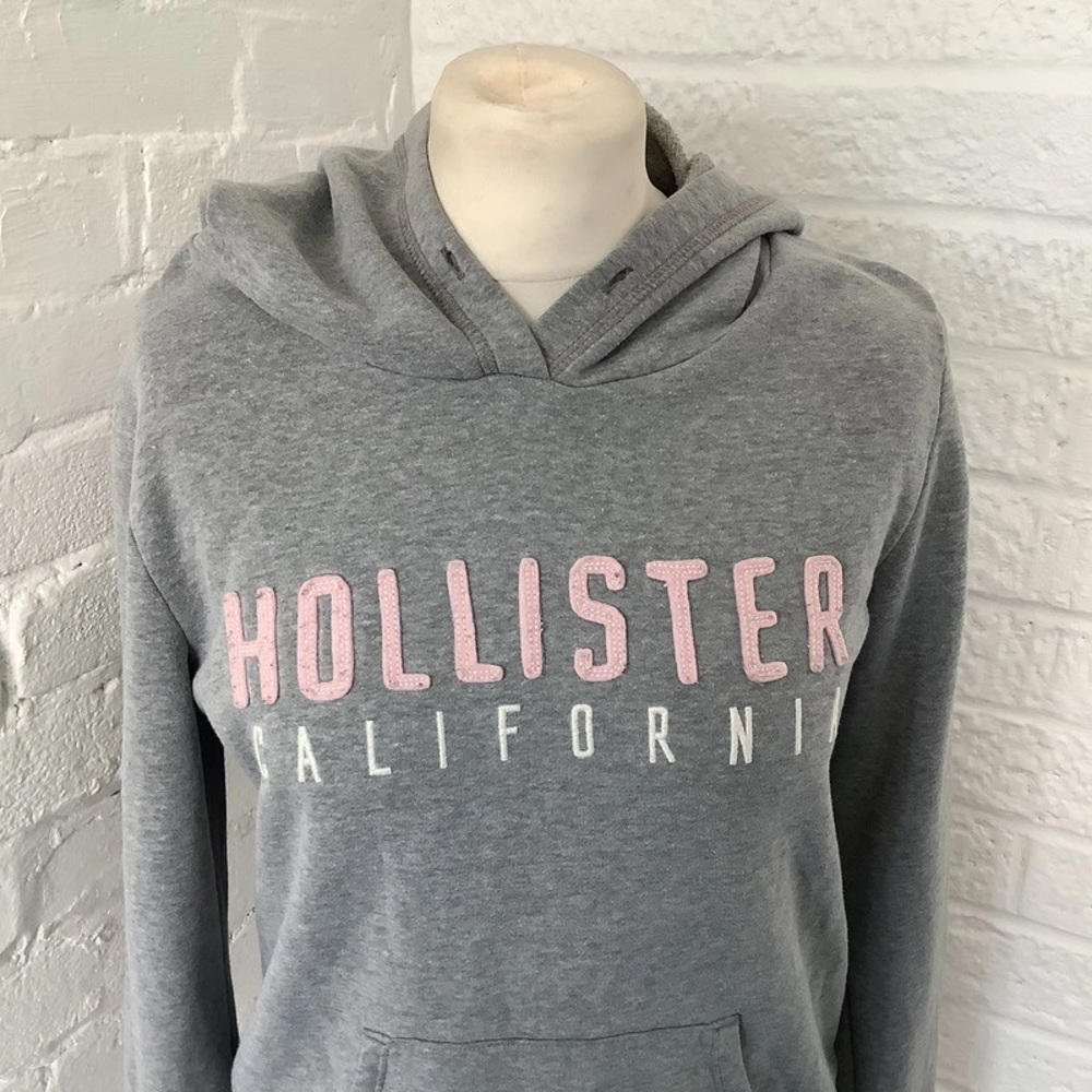 Hollister Hoodie - Size M - Grey & Pink - Cotton - P2P 20โ - Picture 3 of 6